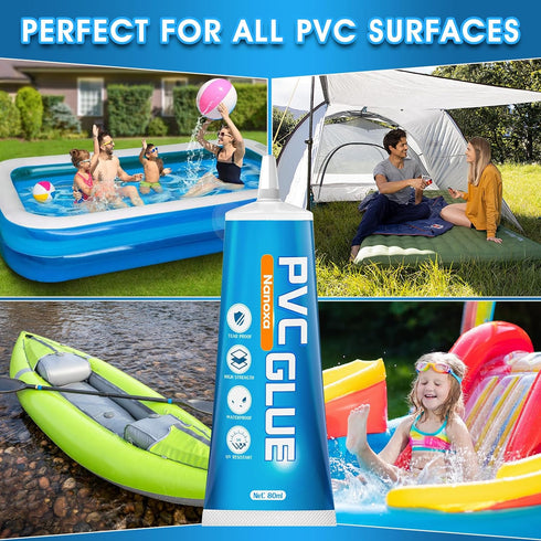 Nanoxa Swimming (80ML) Air Mattress Patch Kit, Heavy Duty Waterproof Vinyl Pool Patch Repair Kit, Inflatable Patch Kit