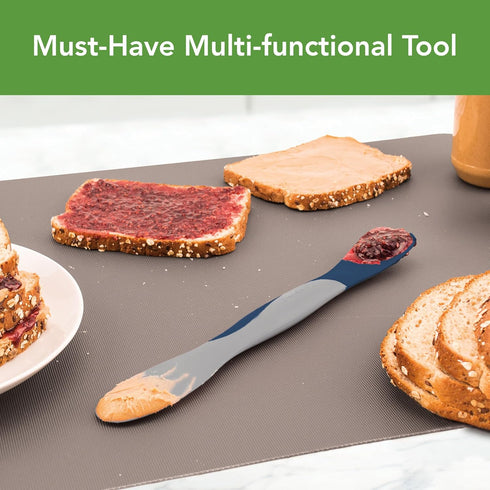 Tovolo Mini Scoop and Spread Tool for Kitchen Meal Prep Small Sandwich Spreader Spatula for Peanut Butter Jelly