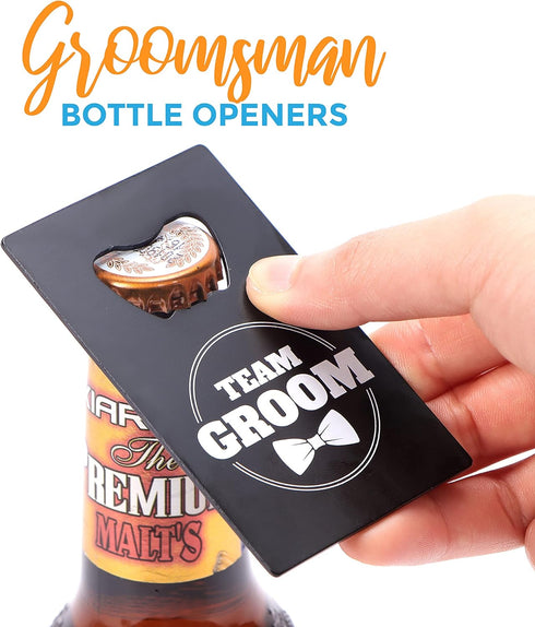 Groomsmen Bottle Openers, 10 Pack Groomsman Gifts for Team Groom