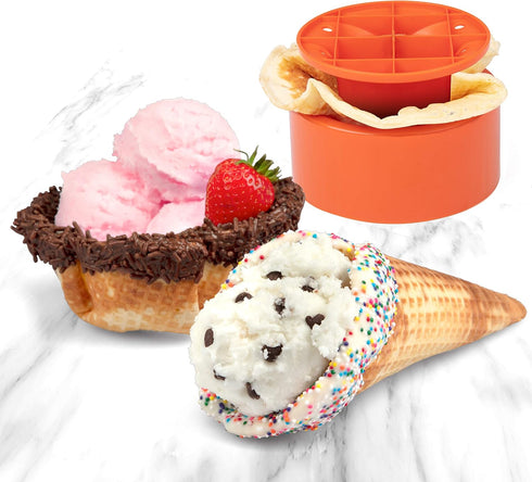 MasterChef Waffle Cone and Bowl Maker, Includes Shaper Roller and Bowl Press for Homemade Ice Cream Cones