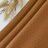 maxmill Weaved Texture Design Harvest Tablecloth, Water Resistant, Wrinkle Free, Rectangle 60 x 84 Inch Amber
