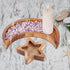 Star and Moon Tray Set, Wooden Crystal Organizer Tray for Healing Crystals and Jewelry Storage