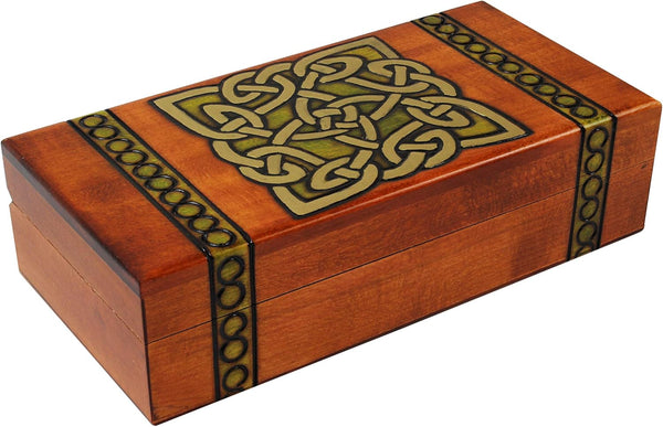 Celtic Knot Design Polish Wooden Keepsake Box