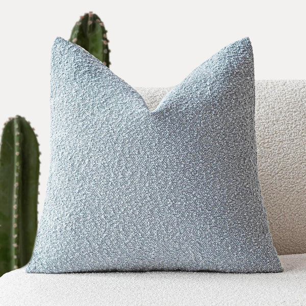 Foindtower Modern Textured Boucle Throw Pillow Covers Accent Solid Decorative Pillow Cases
