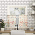 No. 918 Rosalind Watercolor Floral Semi-Sheer Kitchen Curtain Valance and Tiers Set, 54" x 24", Poppy Red