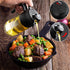 2 in 1 470ml Glass Oil Sprayer & Dispenser, Cooking Oil Spray Bottle for Kitchen, Salad, Baking, BBQ (Black)