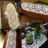 KEPSWET Cotton Floral Oval Handmade Crochet Lace Table Runner, Beige (12x60 inch)