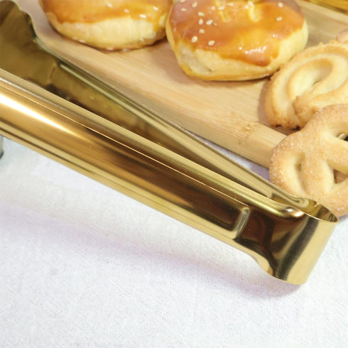 2 Pack 9 Inch Serving Tongs, Gold Salad Buffet Tongs, Stainless Steel Serving Utensils