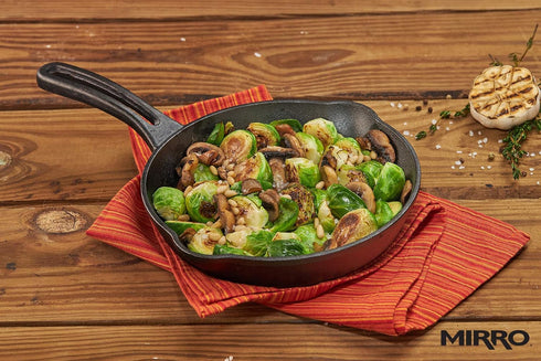 Mirro 8" Pre-Seasoned Cast Iron Skillet, Safe for Indoor & Outdoor Grill Cooking