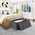 30Inches 660 lbs, ZenStyle Storage Ottoman Bench, Folding Footrest Padded Seat, Storage Chest Long Shoes Bench