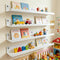 24 Inch Nursery Book Shelves Set of 4, White Metal Floating Shelves