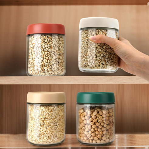 EONJOE 4-Pack 16oz Overnight Oats Containers with Lids Glass Mason Jars Meal Prep Salad Food Cereal Snacks Pudding