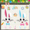 Hoteam 30 Pcs Happy Easter Garage Door Magnets, Easter Bunny Refrigerator Magnet Decoration for Kitchen Fridge