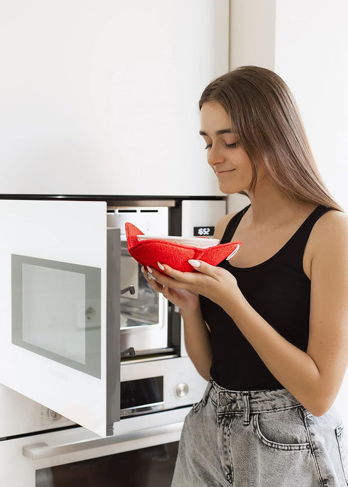 Microwave Bowl Cozy Huggers Set of 4, Durable Bowl Holder for Hot and Cold Dishes