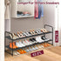 2-Tier Closet, 18-Pairs SLEEPING LAMB Long Shoe Organizer for Stackable Wide Shoe Rack Holds Low Shoe Shelf Storage