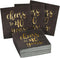 BLUE PANDA 40th Birthday Napkins - 50-Pack 3-Ply 5 x 5 in Black & Gold Foil - Cheers to 40 Years Design for Birthday &