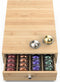 Premium Bamboo Coffee Pod Drawer for Nespresso Vertuo Capsules (NV140), Holds 40 Big or 52 Small Vertuoline Pods
