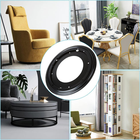 4Pack 12inch 5/16 1000lbs Lazy Susan Hardware, Thick Turntable Bearings, Rotating Bearing Plate Heavy Duty for Rotating