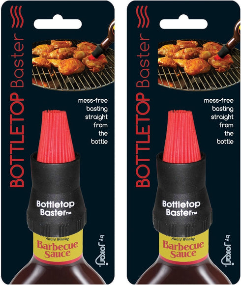 Jokari Crazy But It Works BBQ Baster - Silicone Bottletop - Black - 2-Pack