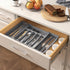 Lifewit Silverware Drawer Organizer, Expandable Utensil Tray for Kitchen, BPA Free Flatware Holder, Large, Grey