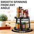 2-Tier 10-Inch Simple Houseware Lazy Susan Spice Organizer, Diameter, Rustic Brown