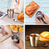 Beasea 8 oz Stainless Steel Cups Set of 4, Stackable Double Wall Insulated Drinking Cups for Home Restaurant Camping