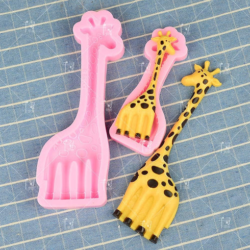 2Pcs/Set Giraffe Fondant Molds - Animal Silicone Gum Paste Sugarcraft Cake Decorating Tool