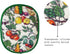 Pot Holders Set of 2, Heat Resistant Kitchen Oven Gloves with Transparent Silicone Shell and Fruit Flower Lining
