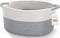 Cotton Rope Storage Basket with Handles, Medium Home Decor Basket, 17"L x 12.5"W x 8.5"H, Gray