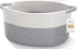 Cotton Rope Storage Basket with Handles, Medium Home Decor Basket, 17"L x 12.5"W x 8.5"H, Gray