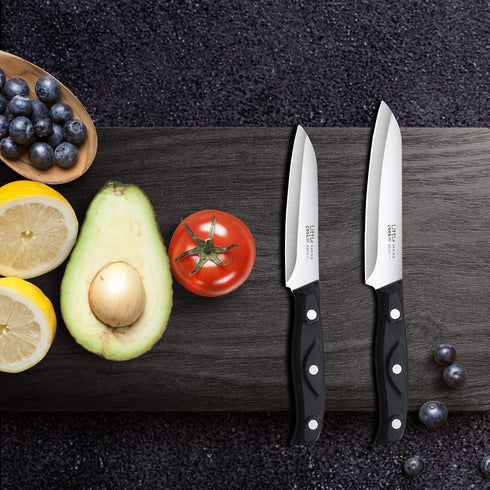 2PCS Little Cook Paring Knife Set, Ultra Sharp German Stainless Steel Kitchen Knives