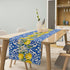 UEQIKI Summer 13x72 Inch Blue Tiles Lemon Table Runner for Home Party Decorations Seasonal Washable Kitchen Dining