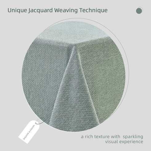 Summer 55 95 inch) BALCONY & FALCON Rectangle Tablecloth Jacquard Style Water Resistant Table Cover for Dining Kitchen