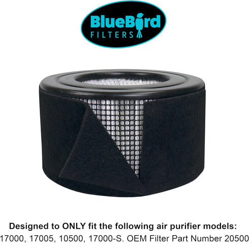Replacement Prefilter, Fits Honeywell 17000-S, Carbon Charcoal, 2 Pack