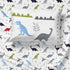 4 Set Set Jay Franco Trend Collector Dinosaur Roar Piece Toddler Bed - Includes Comforter & Sheet - Super Soft Fade
