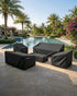 Yagvany 600D 22 22 18 Inch, Square Waterproof Patio Ottoman Cover, Heavy Duty Outdoor Furniture Cover with Windproof