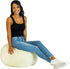 Air Candy Mongolian Faux Fur Inflatable Ottoman Plush Footrest & Extra Seat for Dorm,