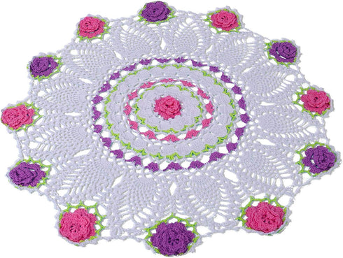One Piece 20 Inch Easter Doilies for Dressers and End Tables Round