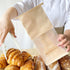 BIUBIU 50ct 5.1x4.3x11inch Packaging, Thicker Paper Bread Bags for Homemade with Window & Tin Tie Tab Lock - Ideal
