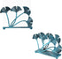 Set 2 OwlGift of Modern Ginkgo Leaves Design Napkin Holder, Metal Paper Napkin Storage for Kitchen, Stylish Paper Towel
