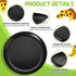 P&P CHEF 13½ Inch Pizza Pan Set, 3 Pack Nonstick Round Pizza Trays for Oven Baking, Stainless Steel Core, Black