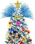 24 Losris Christmas Artificial Glitter Berry Stem Decorations Decorative Bead Sticks Xmas Picks Glittery Twigs Branches