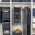 Closet 10 Household Essentials Hanging Cotton Blend and Plastic Shoe Organizer with Storage Compartments, Denim