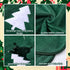 6 Set Peryiter Pcs Christmas Bath Towels Xmas Tree Embroidered Cotton Bathroom Decors Green Xmas Tree Hand Towels