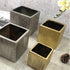 WGV Ceramic Cube Vase Width 4" Height 4" (Fits 3" Pot) - Elegant Modern Block Floral Planter for Home Office Decor