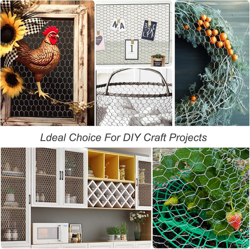 24 Rifny 24 Inch 60 1 Inch Chicken Wire Fencing, x Feet Chicken Wire Mesh Roll for Garden Plants, Mesh Hexagonal