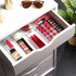 Masirs Clear Drawer Organizer, 8-Piece Set for Office Desk, Utensils, Cosmetics, and Makeup