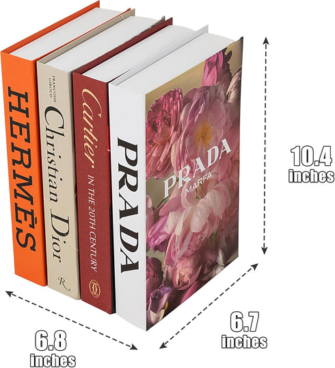 Weawilson 4 Set Pcs Decorative Faux Books for Home Decor Modern Fake Books for Coffee Table, Bookshelf & Bedroom