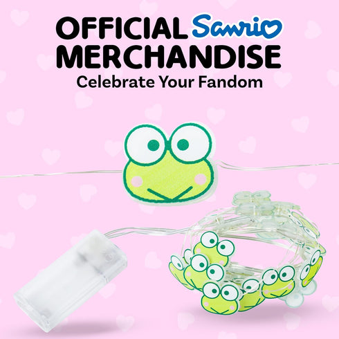 20ct 7 (2 Silver Buffalo Sanrio Hello Kitty and Friends Keroppi Decorative String Lights, Feet Long, Battery Powered AA
