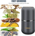 COOL KNIGHT Electric Herb Grinder, Large Capacity Spice and Coffee Grinder with Pollen Catcher, 7.5" Grey